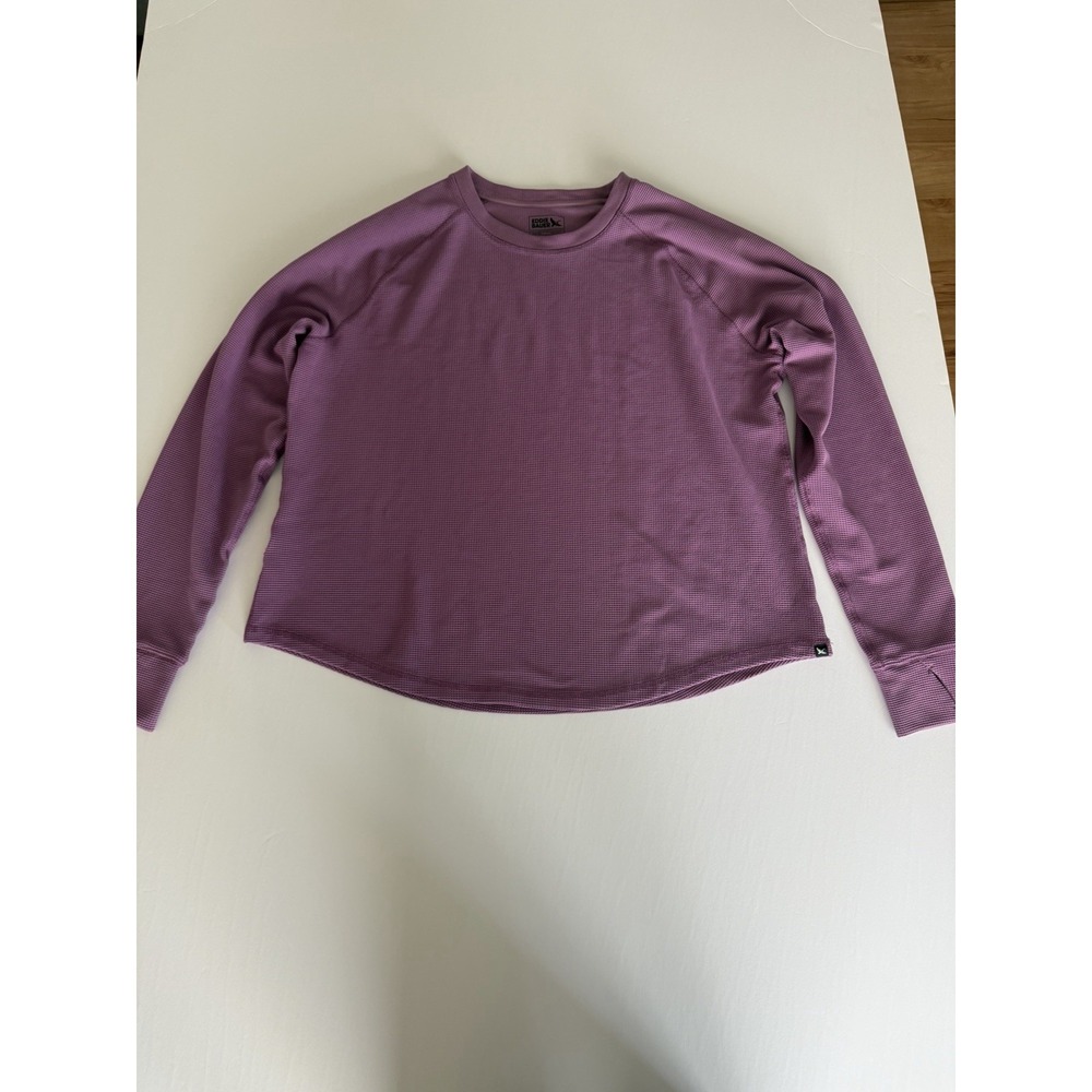 Eddie Bauer Thermal Long Sleeve Shirt Mens XXL Purple Waffle Knit Casual